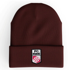 FC RWE-Beanie Logo (burgundy)